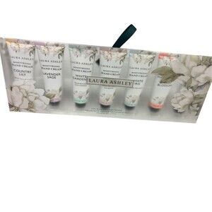 Laura Ashley 7 Pc Scented Hand Cream Gift Set Shea Butter 7.0 fl oz